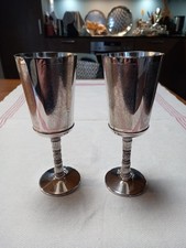 2 Weinkelche, versilbert