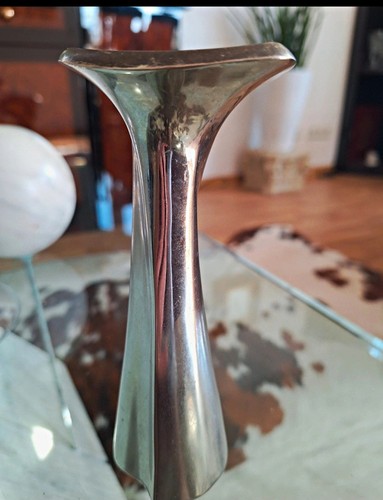 Versilberte metallvase - versilberte,