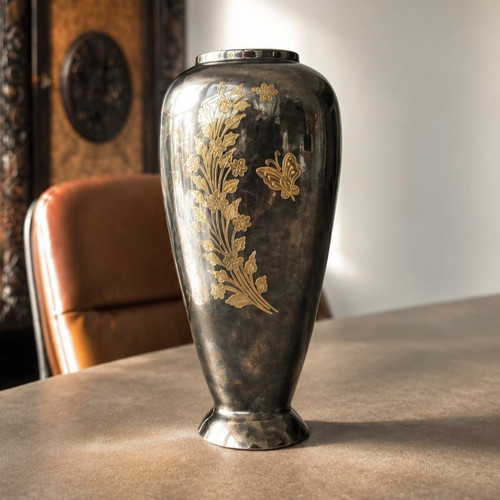 Bronze messing vase - messing, mit