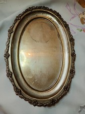 Versilberte Servierplatte