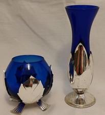 Alte Vasen - Blaues Glas -