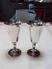 2 Weinkelche, versilbert