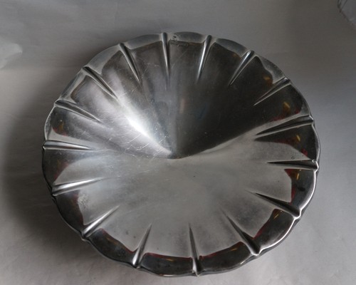 Vintage runde silberschale mit - vintage,