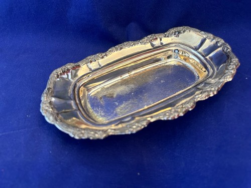 Vintage silberfarbene schale - silberfarbene,