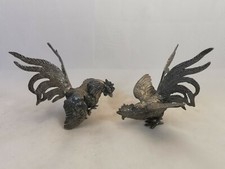 Paar Vintage Kampfende Hähne