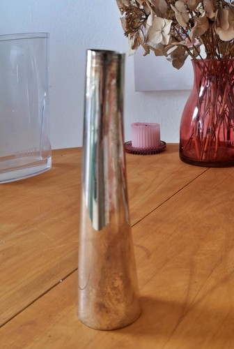 Schmale vase versilbert - vase,,