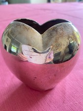 Versilberte "Herz - Vase", H